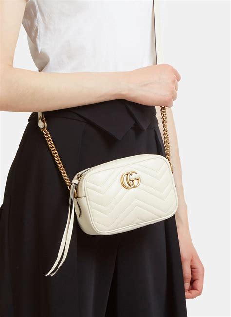 gucci mini marmont bag white|gucci marmont mini bag wallet.